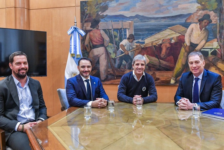Juan Pablo Valdés se reunió con los ministros Diego Santilli y Luis Caputo